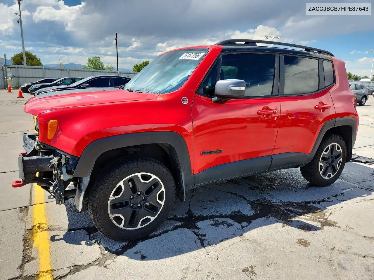 2017 Jeep Renegade Trailhawk VIN: ZACCJBCB7HPE87643 Lot: 59151266