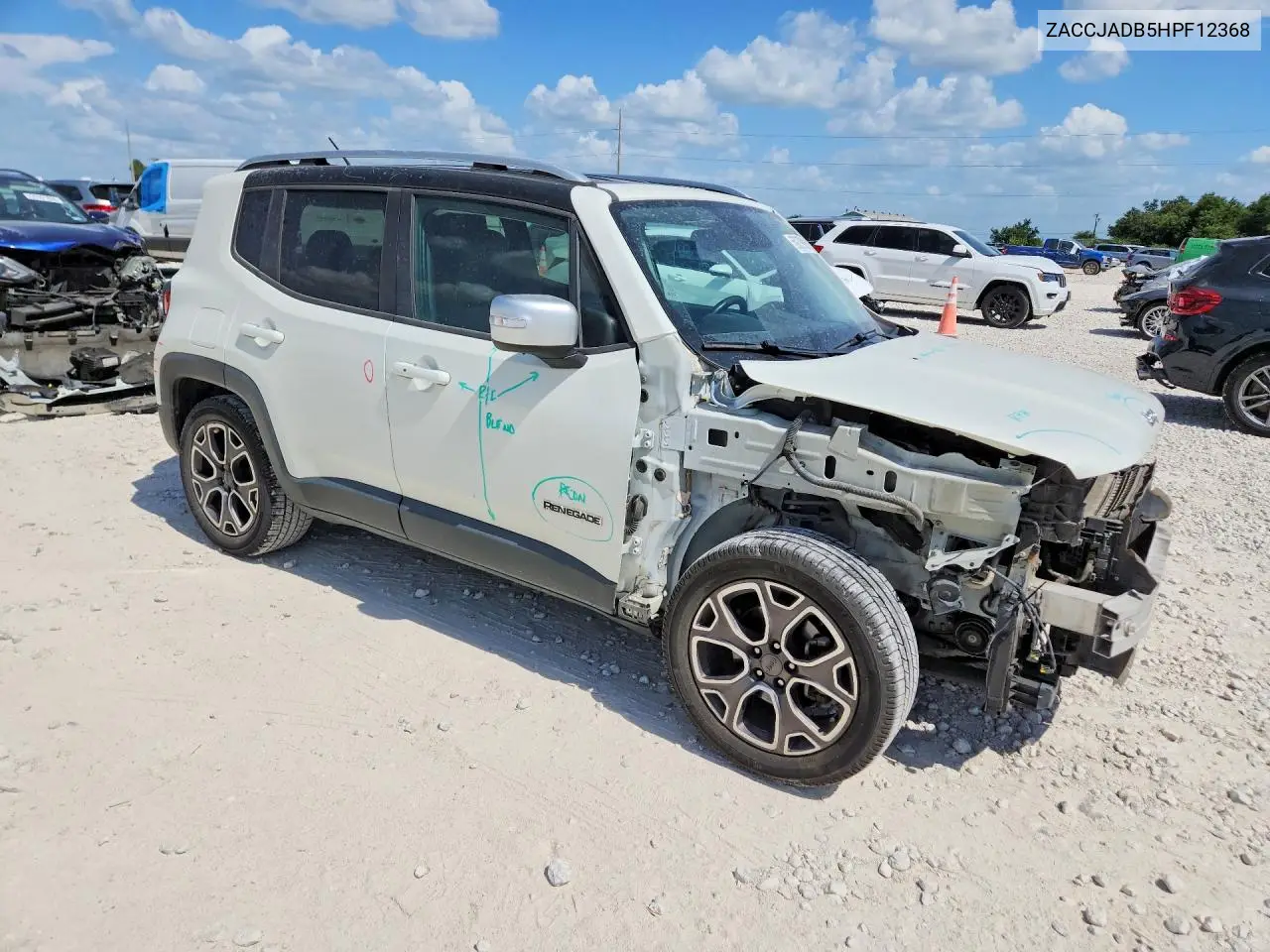 2017 Jeep Renegade Limited VIN: ZACCJADB5HPF12368 Lot: 59279006