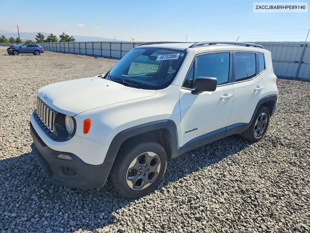 2017 Jeep Renegade Sport VIN: ZACCJBAB9HPE89140 Lot: 60702086
