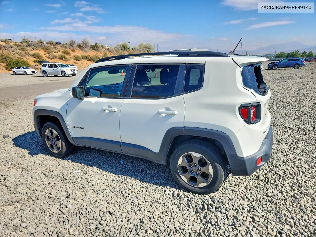 2017 Jeep Renegade Sport VIN: ZACCJBAB9HPE89140 Lot: 60702086