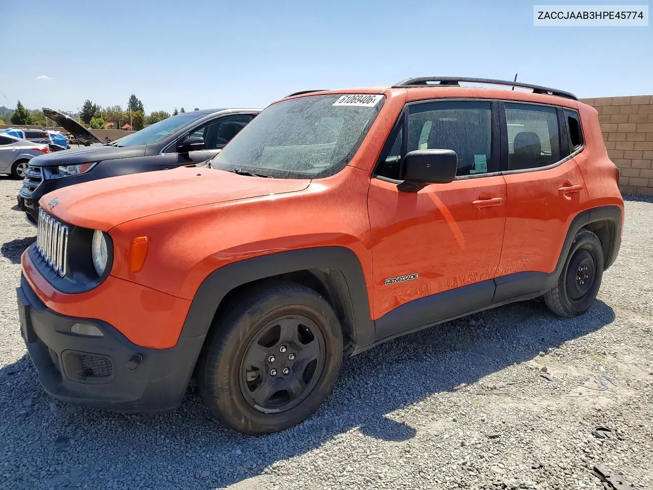 2017 Jeep Renegade Sport VIN: ZACCJAAB3HPE45774 Lot: 61069406