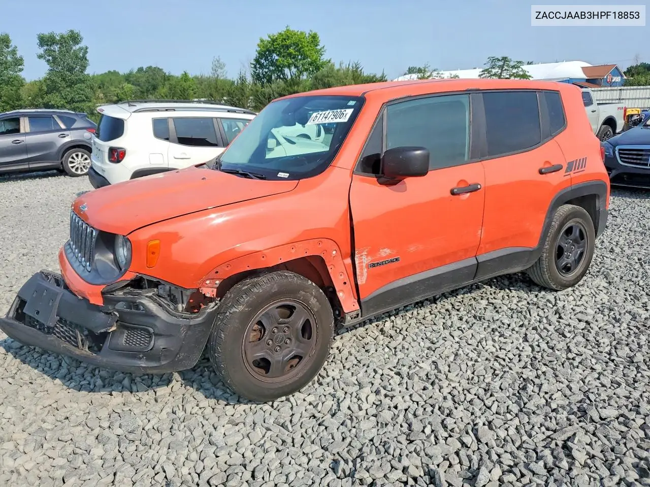2017 Jeep Renegade Sport VIN: ZACCJAAB3HPF18853 Lot: 61147906