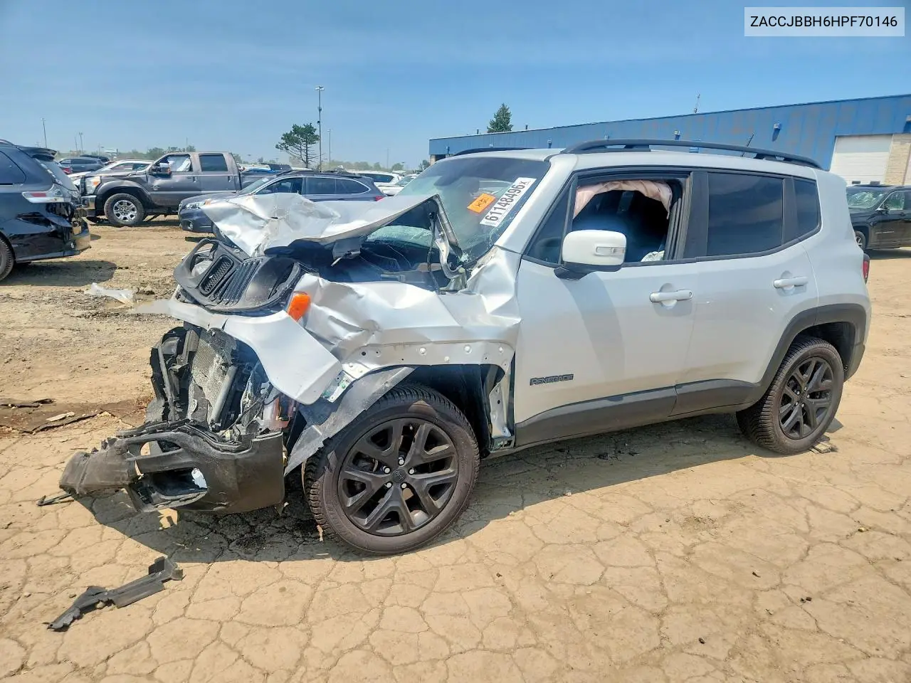 2017 Jeep Renegade Latitude VIN: ZACCJBBH6HPF70146 Lot: 61148496