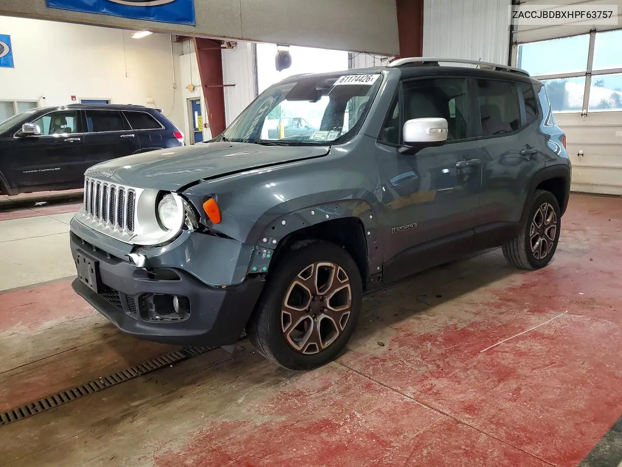 2017 Jeep Renegade Limited VIN: ZACCJBDBXHPF63757 Lot: 61174426