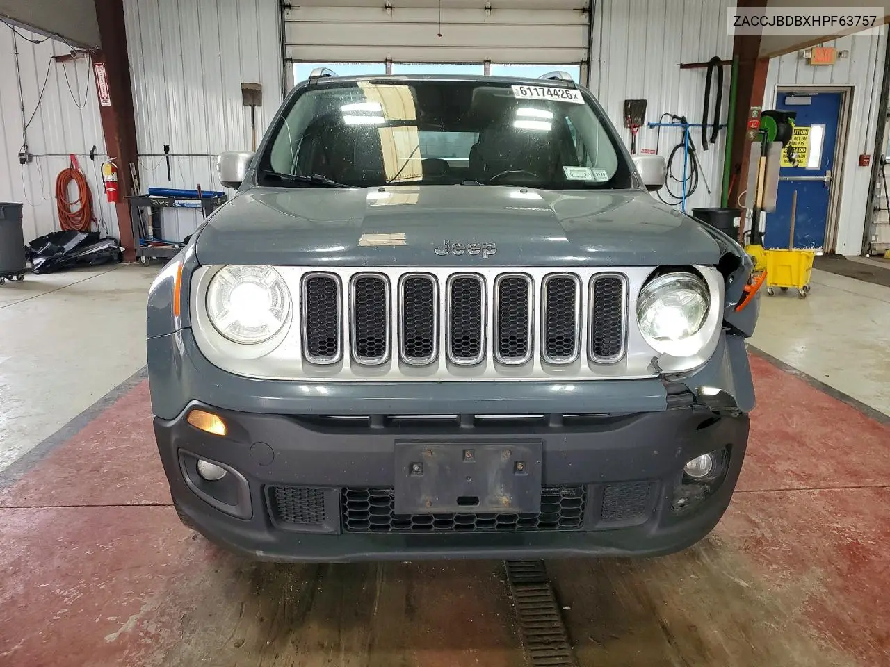 2017 Jeep Renegade Limited VIN: ZACCJBDBXHPF63757 Lot: 61174426