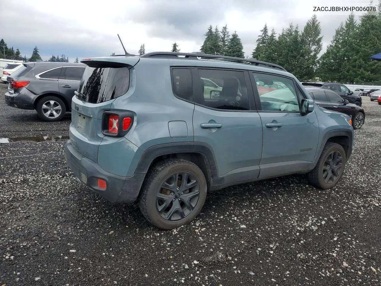 2017 Jeep Renegade Latitude VIN: ZACCJBBHXHPG06078 Lot: 61413116