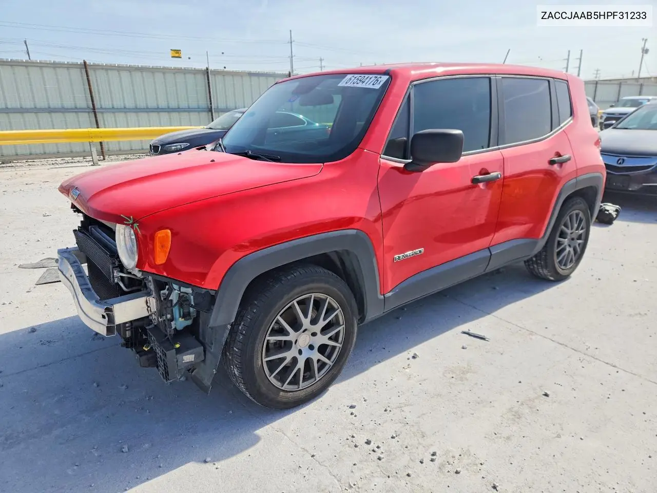 2017 Jeep Renegade Sport VIN: ZACCJAAB5HPF31233 Lot: 61594176