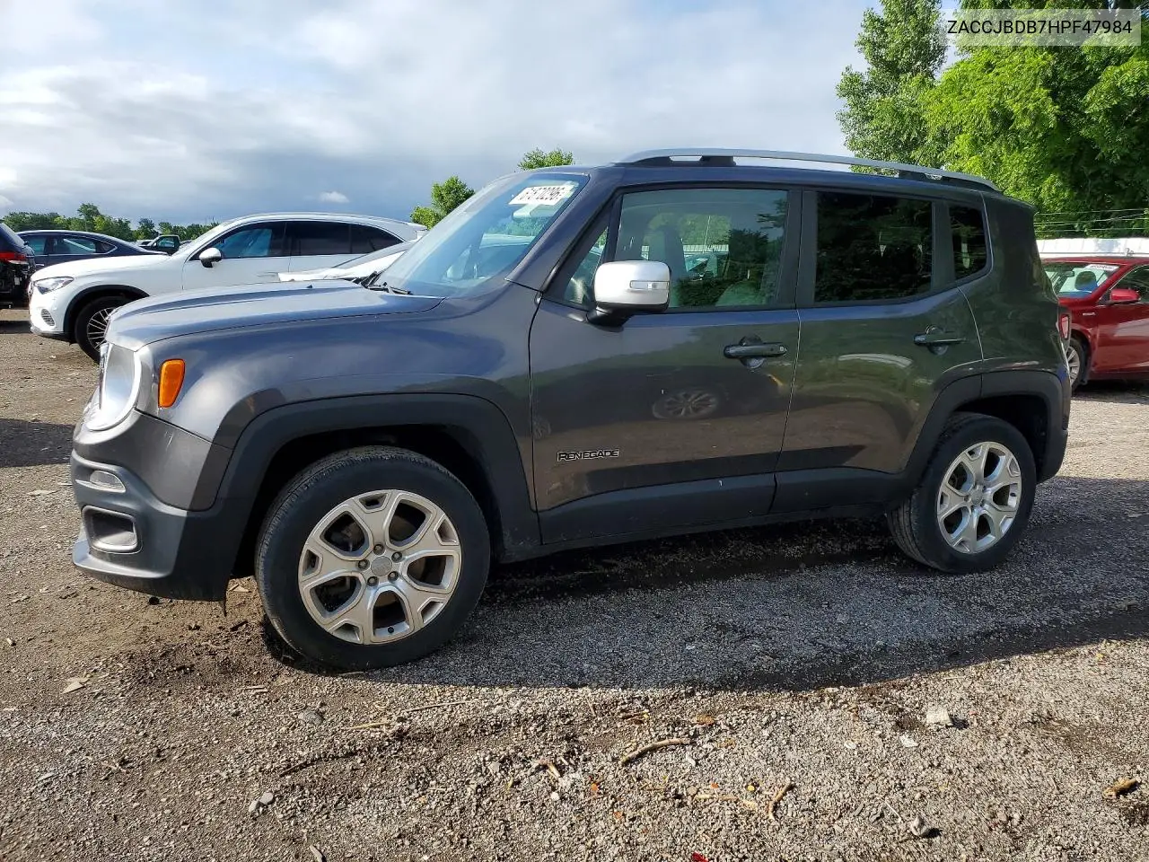 2017 Jeep Renegade Limited VIN: ZACCJBDB7HPF47984 Lot: 61870296