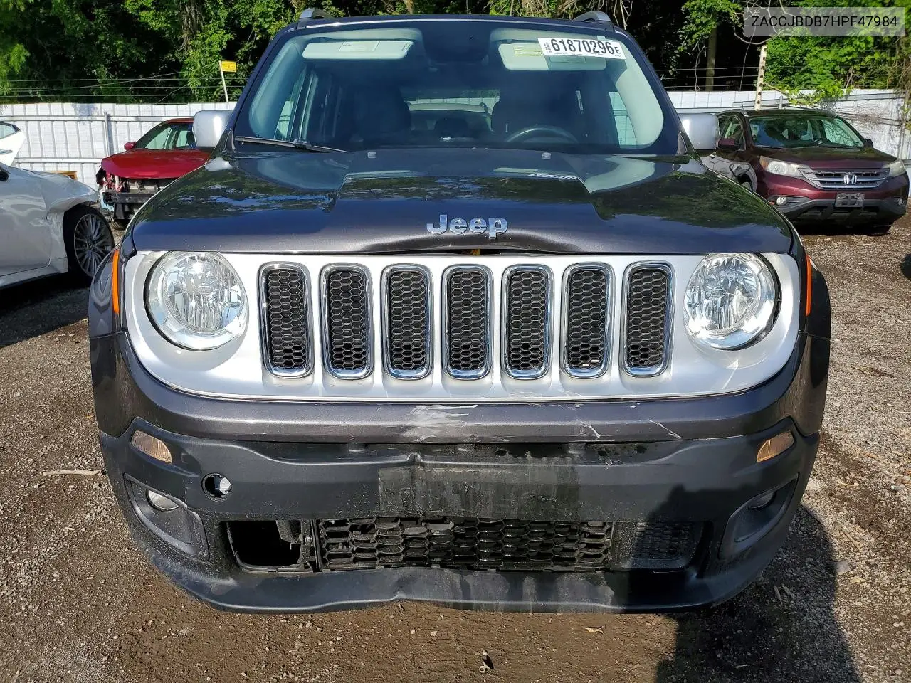 2017 Jeep Renegade Limited VIN: ZACCJBDB7HPF47984 Lot: 61870296