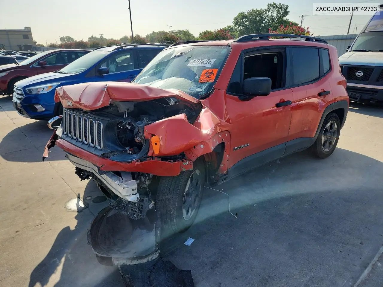 2017 Jeep Renegade Sport VIN: ZACCJAAB3HPF42733 Lot: 62120226