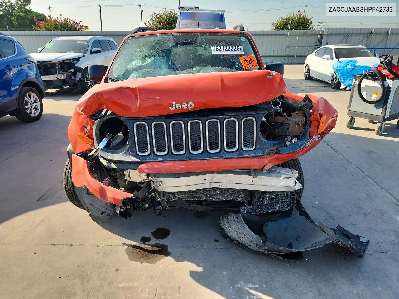 2017 Jeep Renegade Sport VIN: ZACCJAAB3HPF42733 Lot: 62120226