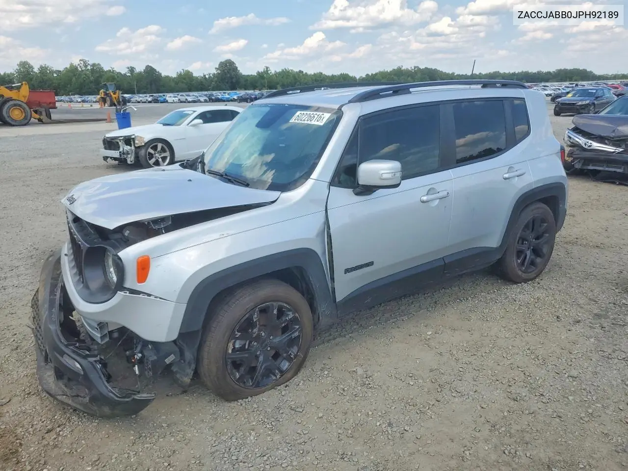2018 Jeep Renegade Latitude VIN: ZACCJABB0JPH92189 Lot: 60226616