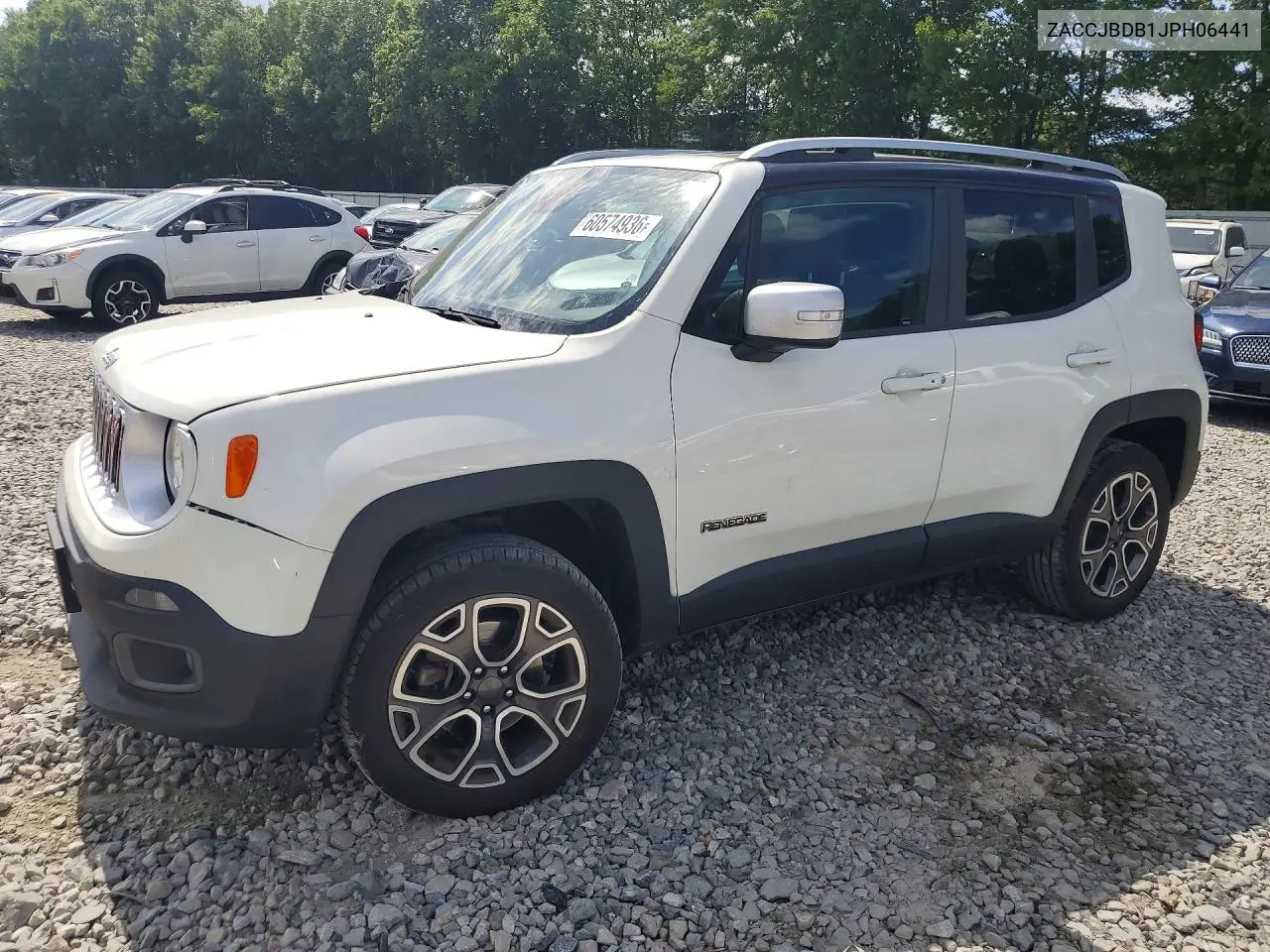 2018 Jeep Renegade Limited VIN: ZACCJBDB1JPH06441 Lot: 60574936