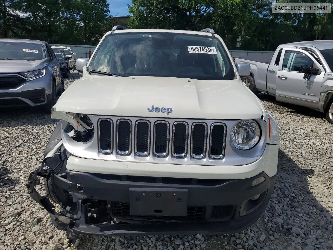 2018 Jeep Renegade Limited VIN: ZACCJBDB1JPH06441 Lot: 60574936