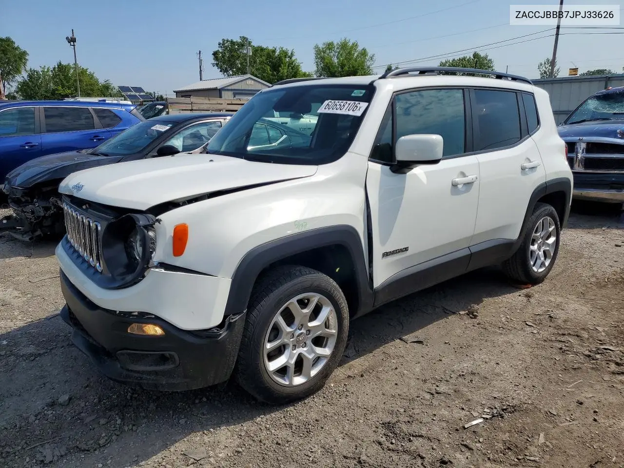 2018 Jeep Renegade Latitude VIN: ZACCJBBB7JPJ33626 Lot: 60658106