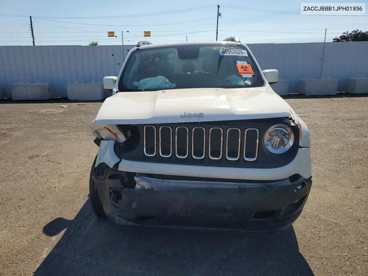 2018 Jeep Renegade Latitude VIN: ZACCJBBB1JPH01856 Lot: 60962626