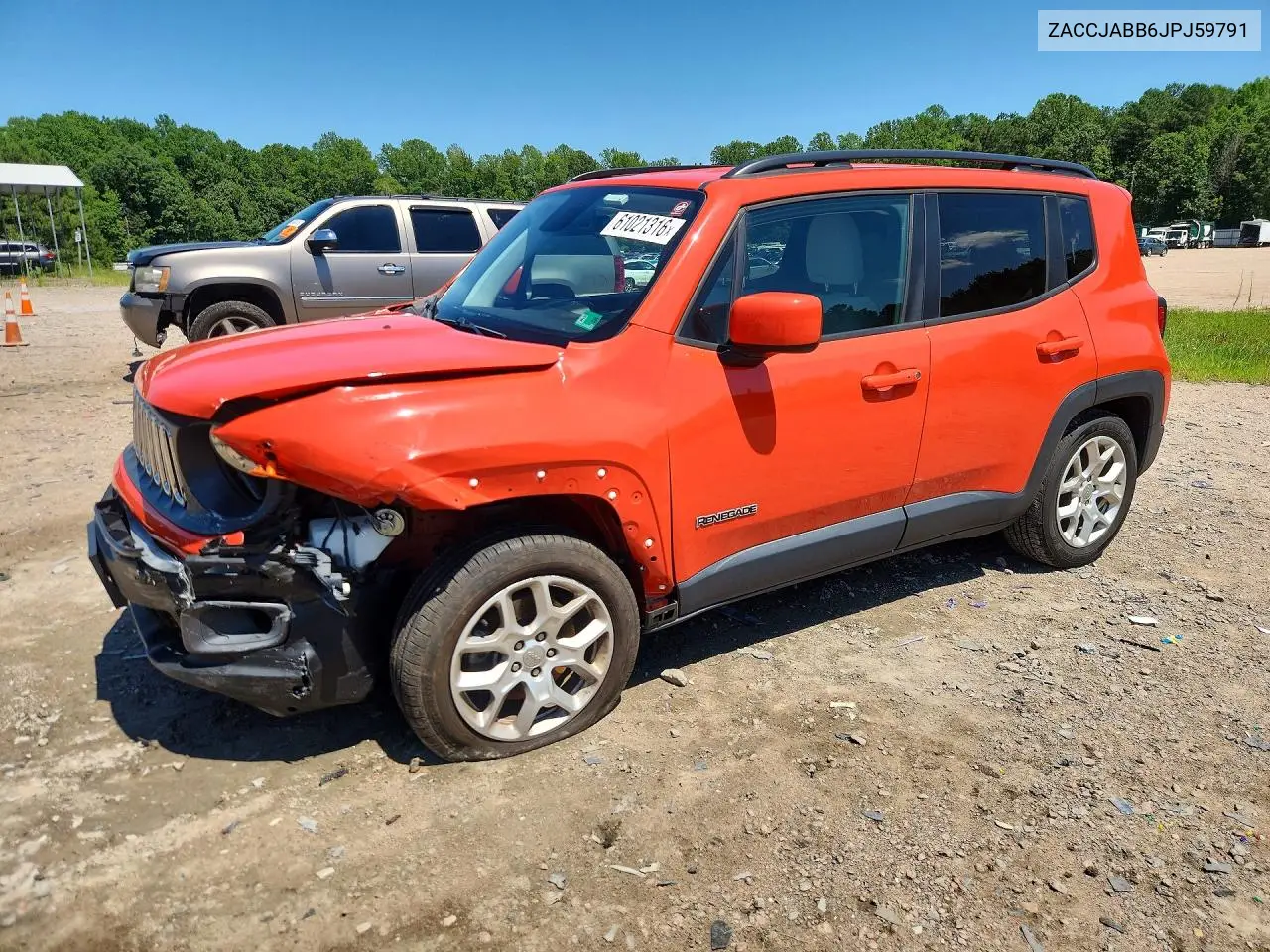 2018 Jeep Renegade Latitude VIN: ZACCJABB6JPJ59791 Lot: 61021316