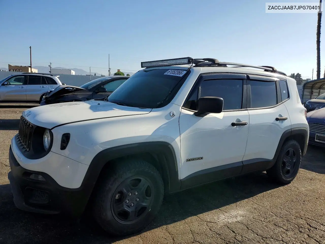 2018 Jeep Renegade Sport VIN: ZACCJAAB7JPG70401 Lot: 61052366