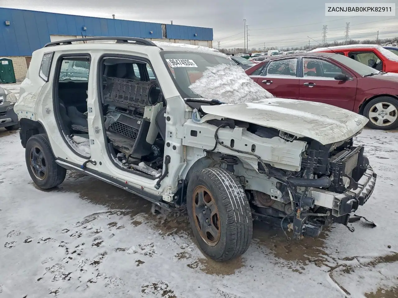 ZACNJBAB0KPK82911 2019 Jeep Renegade Sport