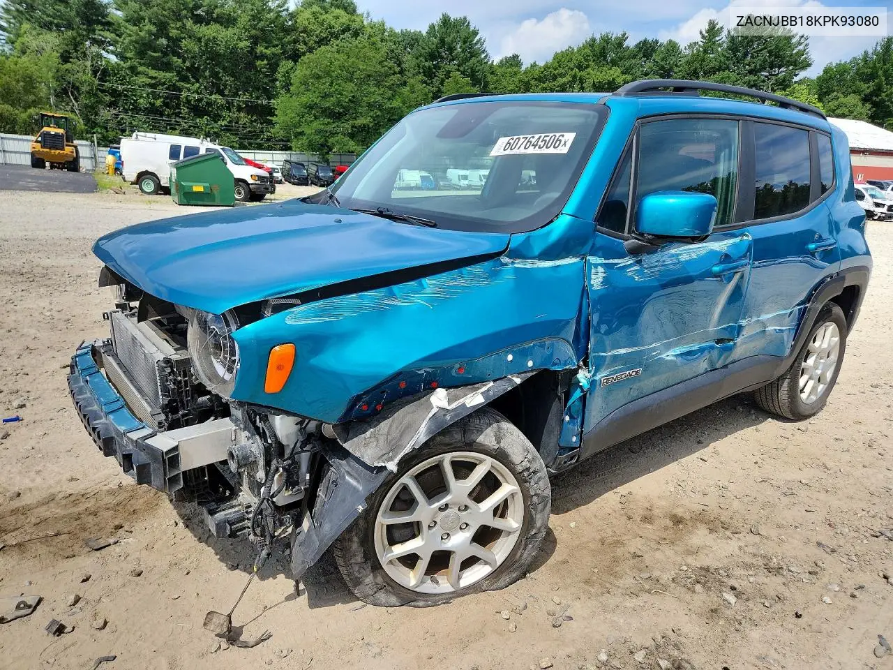 2019 Jeep Renegade Latitude VIN: ZACNJBB18KPK93080 Lot: 60764506