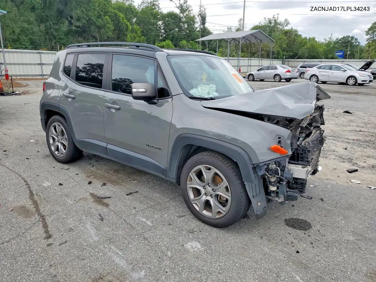2020 Jeep Renegade Limited VIN: ZACNJAD17LPL34243 Lot: 57620936