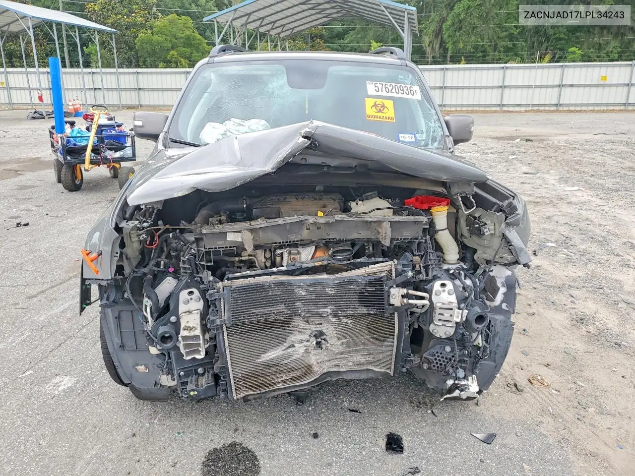 2020 Jeep Renegade Limited VIN: ZACNJAD17LPL34243 Lot: 57620936