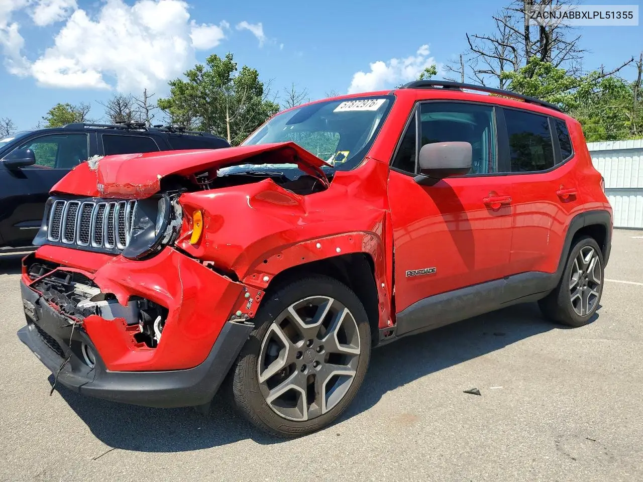 2020 Jeep Renegade Latitude VIN: ZACNJABBXLPL51355 Lot: 57872976