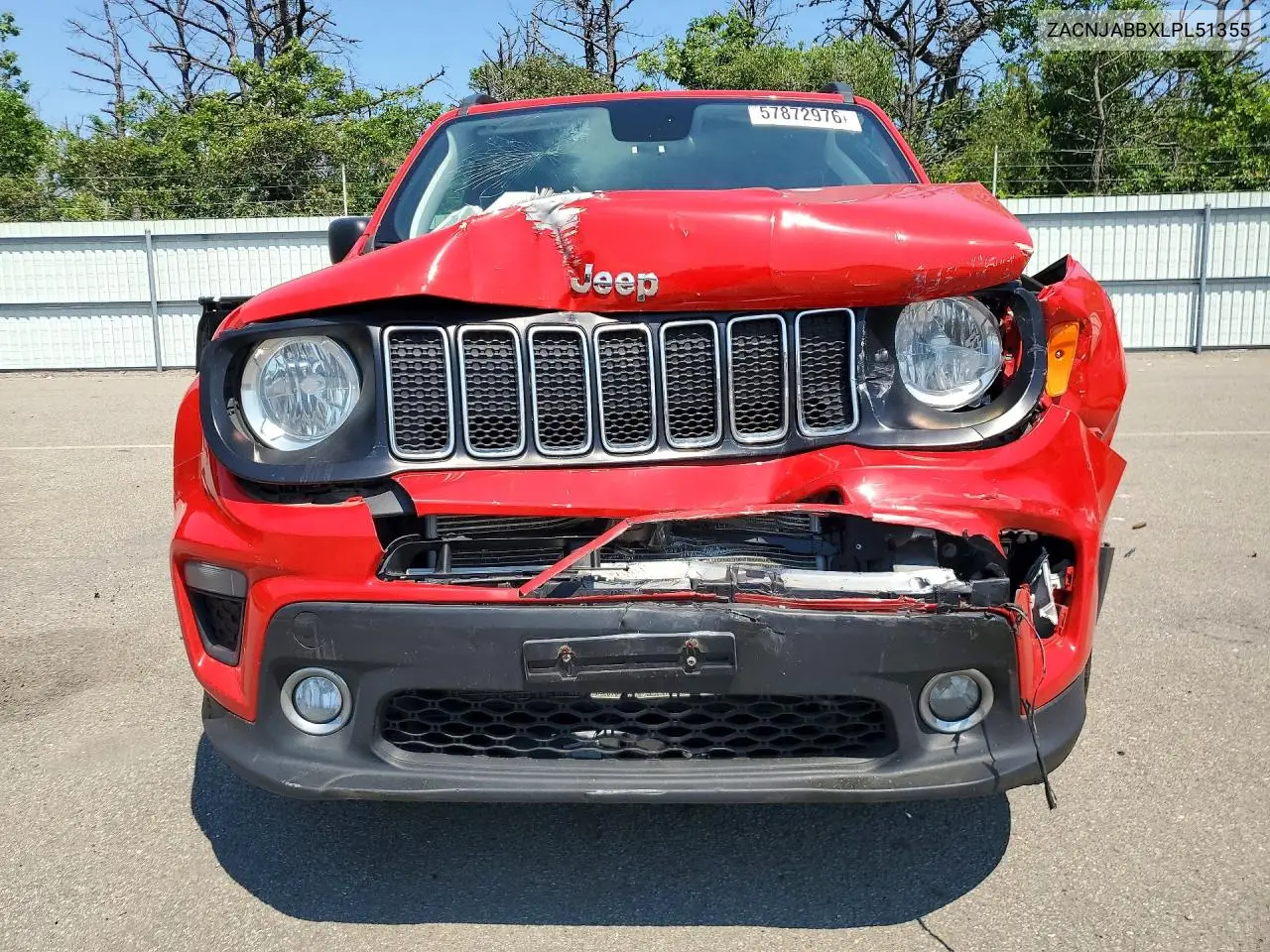 2020 Jeep Renegade Latitude VIN: ZACNJABBXLPL51355 Lot: 57872976