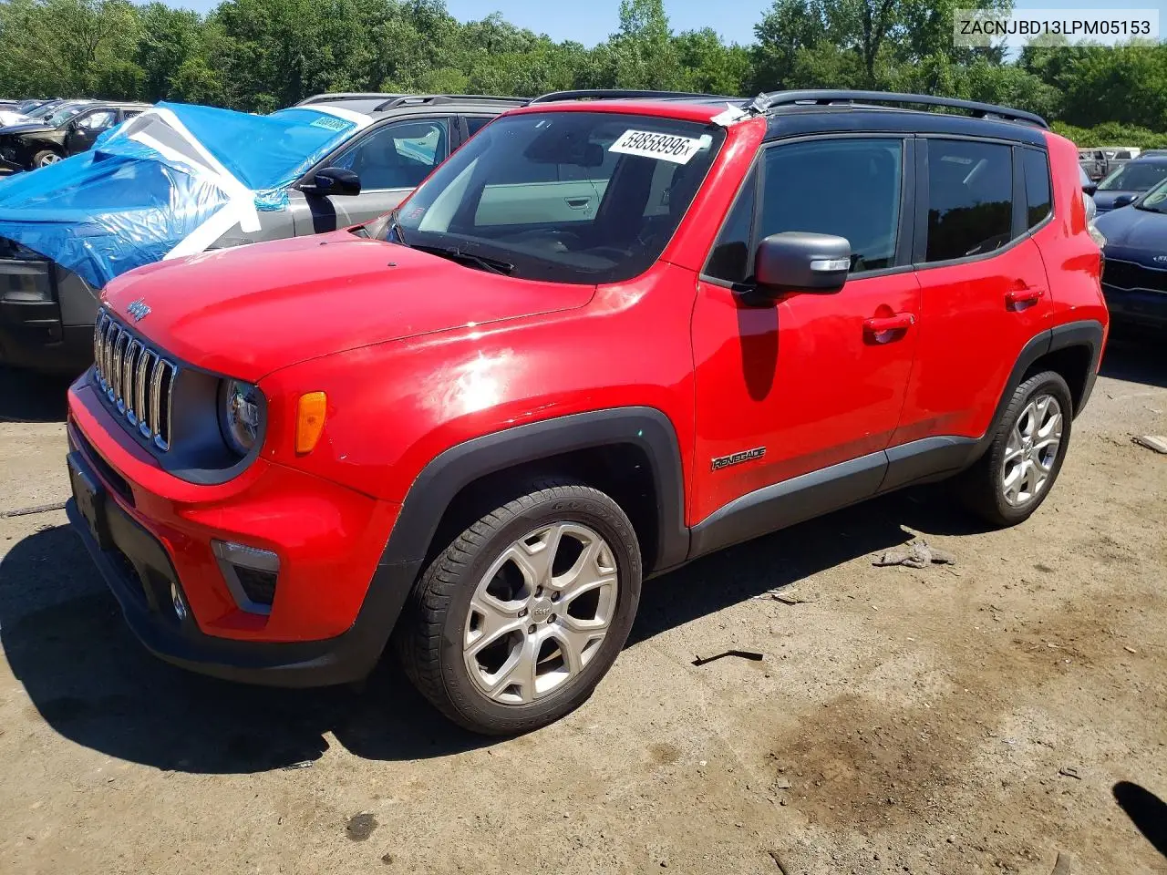 2020 Jeep Renegade Limited VIN: ZACNJBD13LPM05153 Lot: 59858996