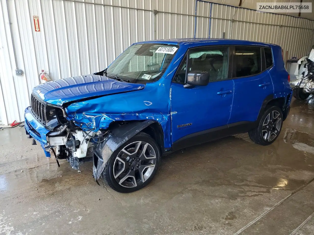 2020 Jeep Renegade Sport VIN: ZACNJBAB6LPL75658 Lot: 60751806