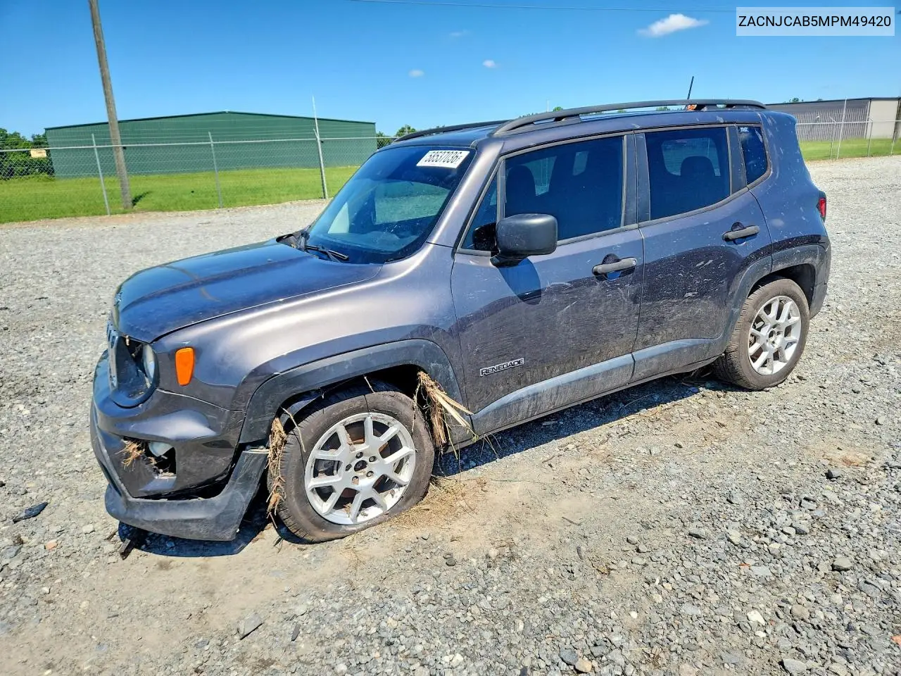 2021 Jeep Renegade Sport VIN: ZACNJCAB5MPM49420 Lot: 58537036