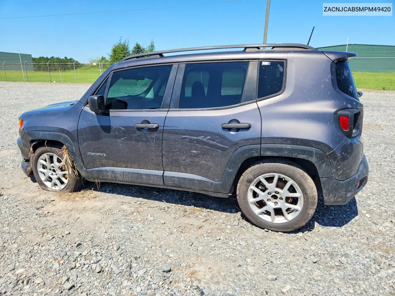 2021 Jeep Renegade Sport VIN: ZACNJCAB5MPM49420 Lot: 58537036