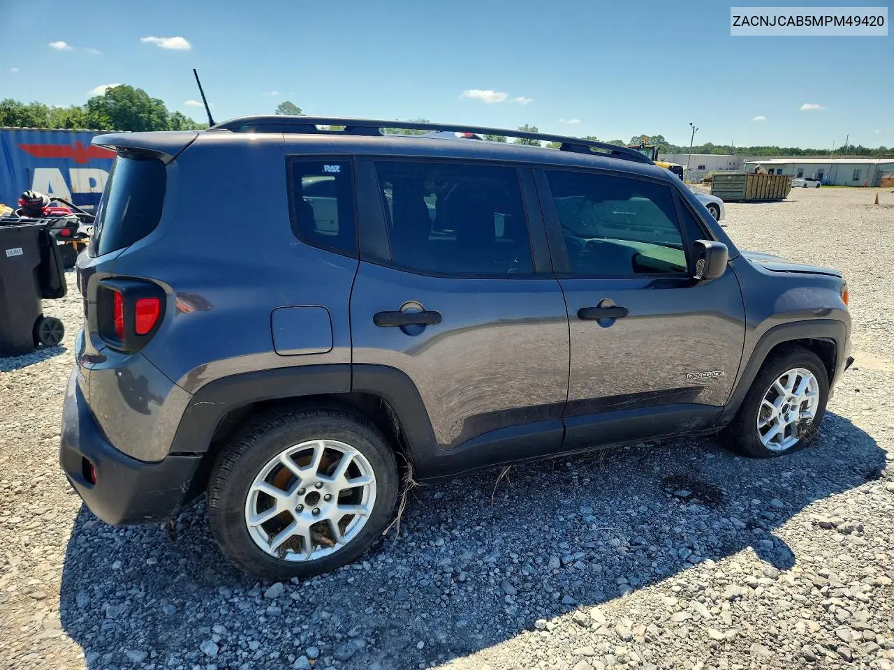 2021 Jeep Renegade Sport VIN: ZACNJCAB5MPM49420 Lot: 58537036