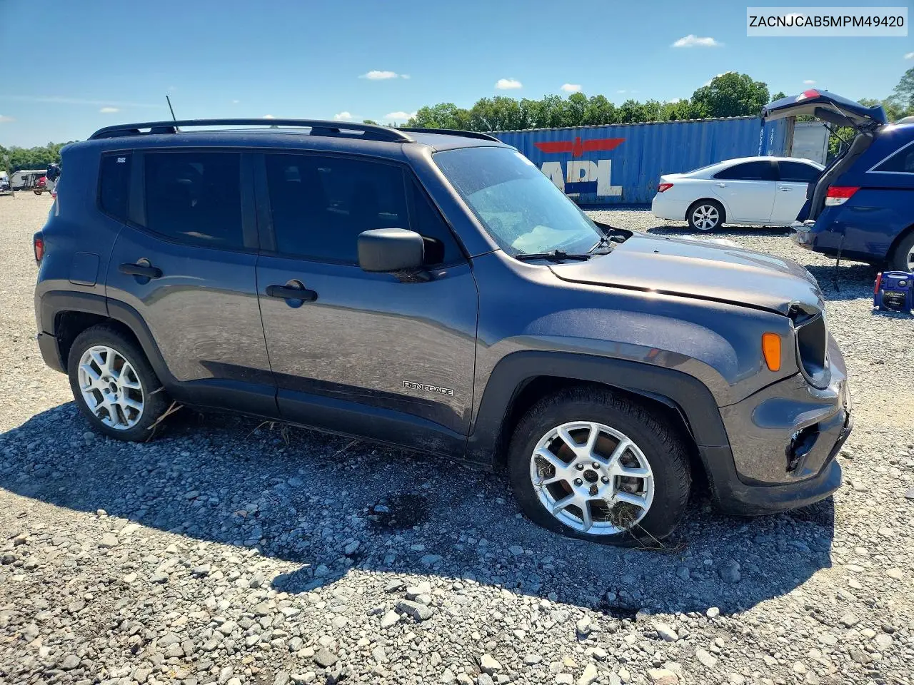 2021 Jeep Renegade Sport VIN: ZACNJCAB5MPM49420 Lot: 58537036