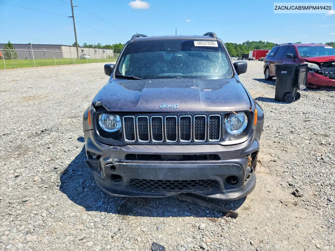 2021 Jeep Renegade Sport VIN: ZACNJCAB5MPM49420 Lot: 58537036