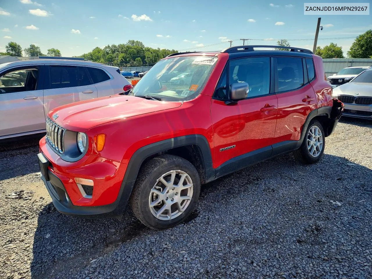 2021 Jeep Renegade Limited VIN: ZACNJDD16MPN29267 Lot: 60052956