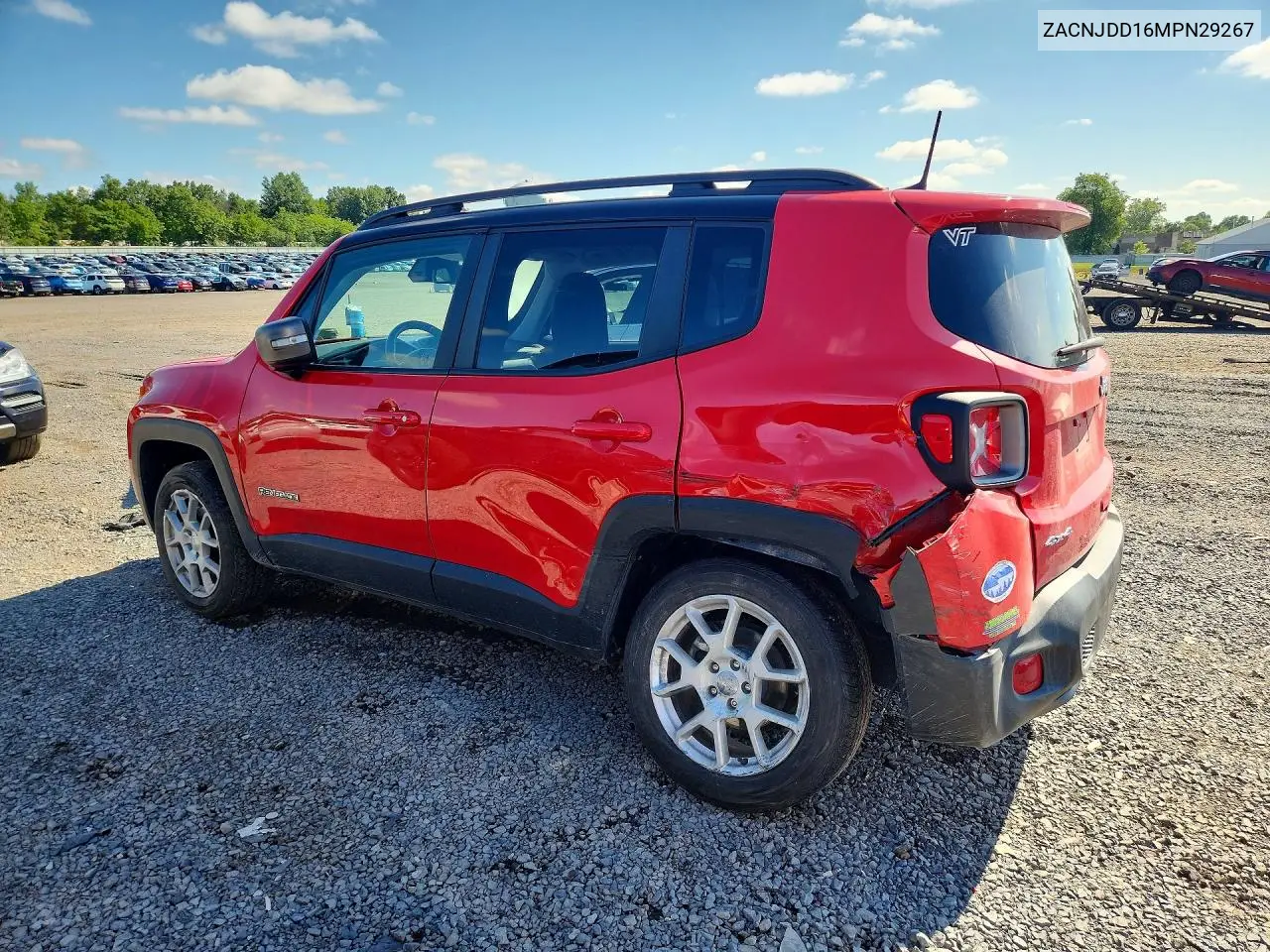 2021 Jeep Renegade Limited VIN: ZACNJDD16MPN29267 Lot: 60052956