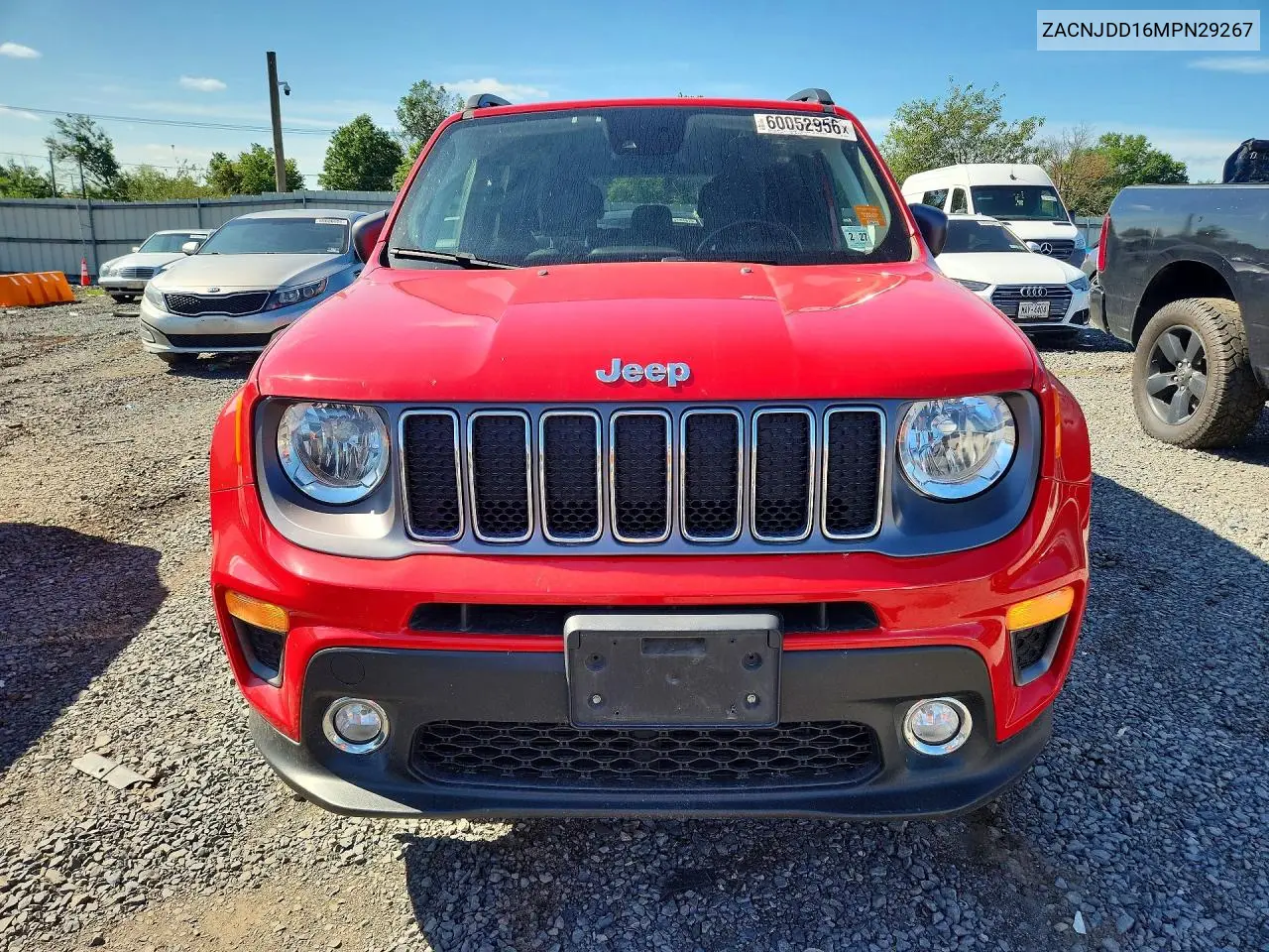 2021 Jeep Renegade Limited VIN: ZACNJDD16MPN29267 Lot: 60052956