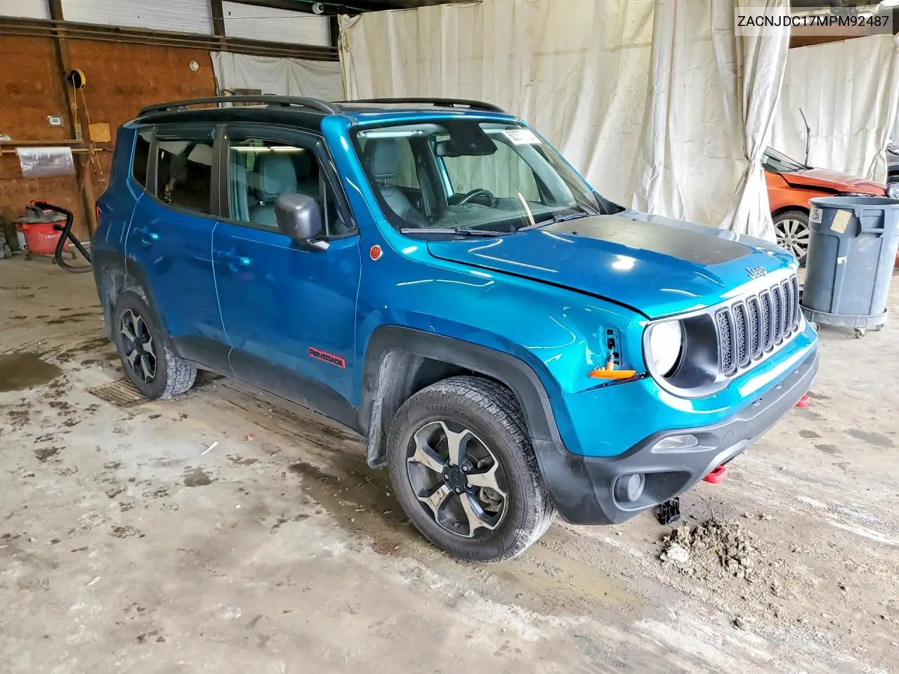 2021 Jeep Renegade Trailhawk VIN: ZACNJDC17MPM92487 Lot: 60372086