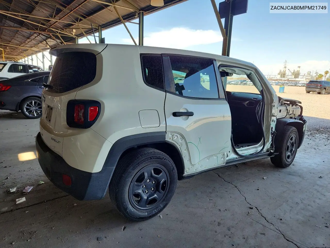 2021 Jeep Renegade Sport VIN: ZACNJCAB0MPM21749 Lot: 60525086