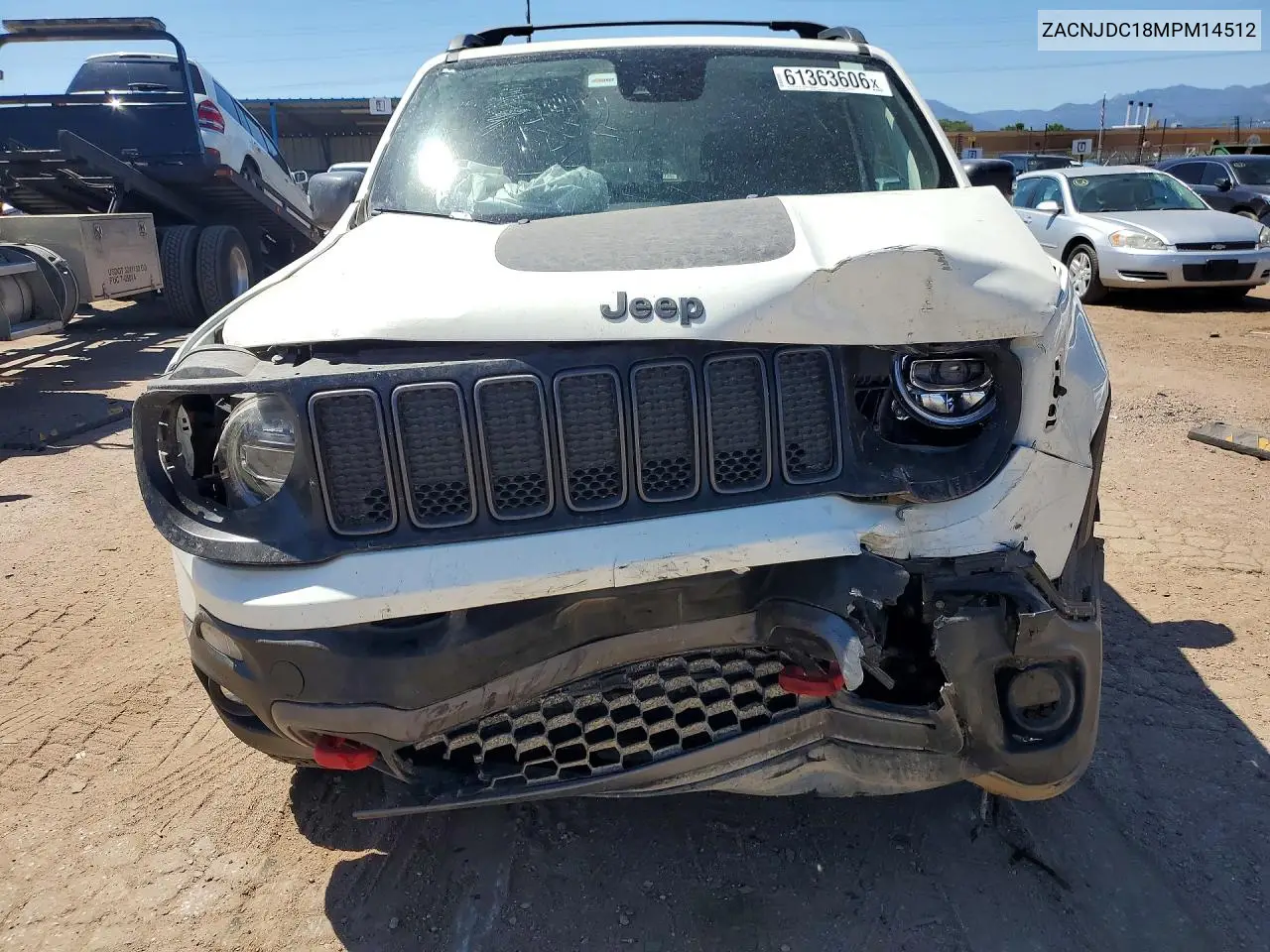 2021 Jeep Renegade Trailhawk VIN: ZACNJDC18MPM14512 Lot: 61363606