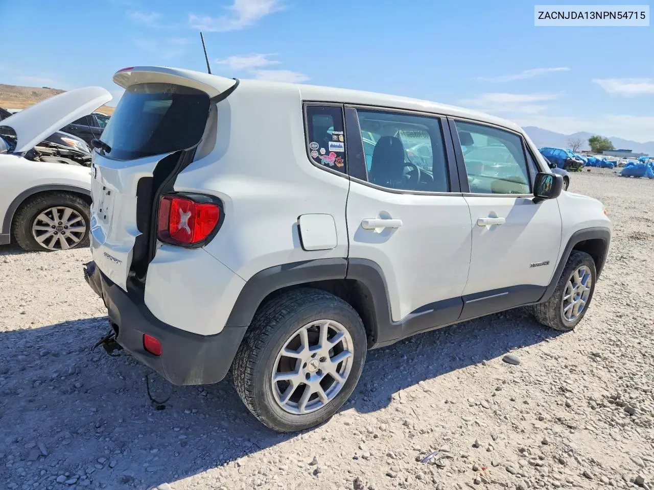 ZACNJDA13NPN54715 2022 Jeep Renegade Sport
