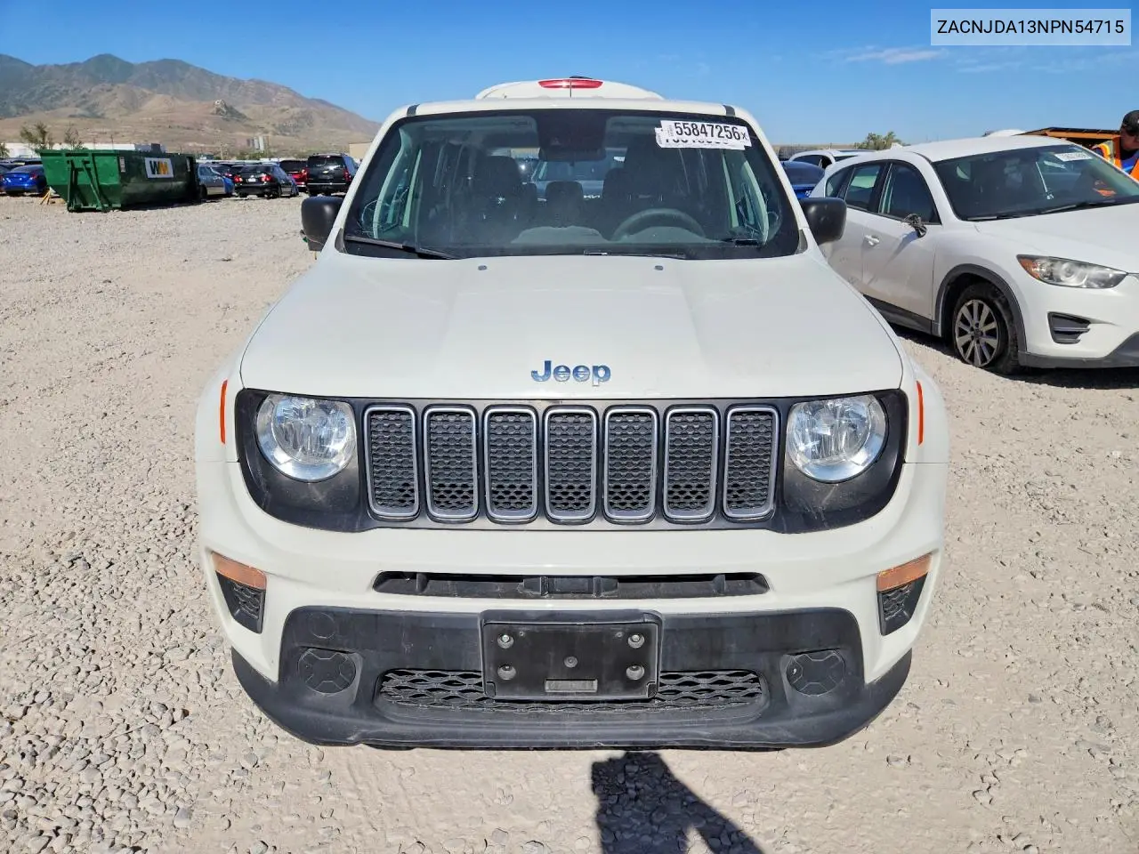 ZACNJDA13NPN54715 2022 Jeep Renegade Sport