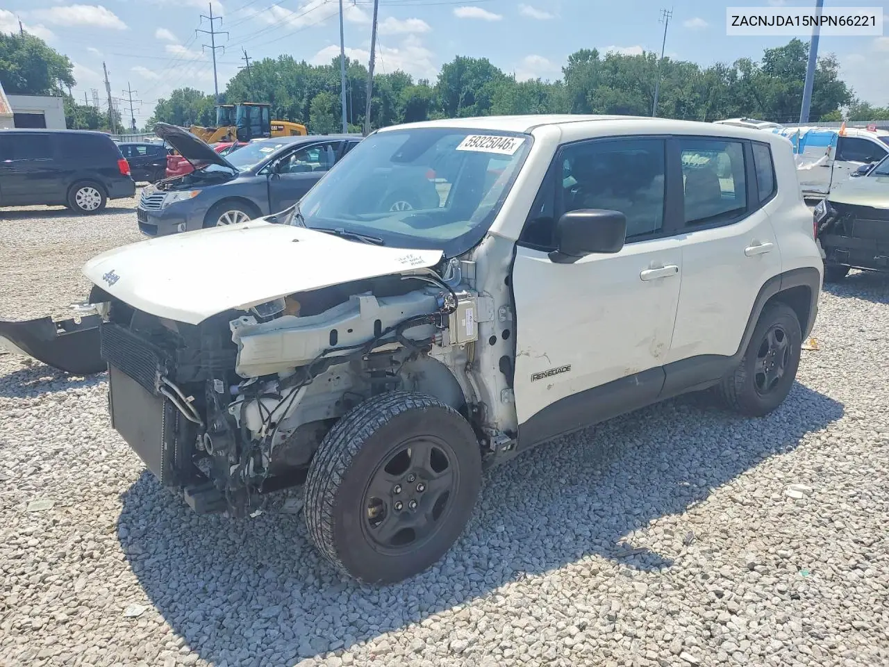 2022 Jeep Renegade Sport VIN: ZACNJDA15NPN66221 Lot: 59325046