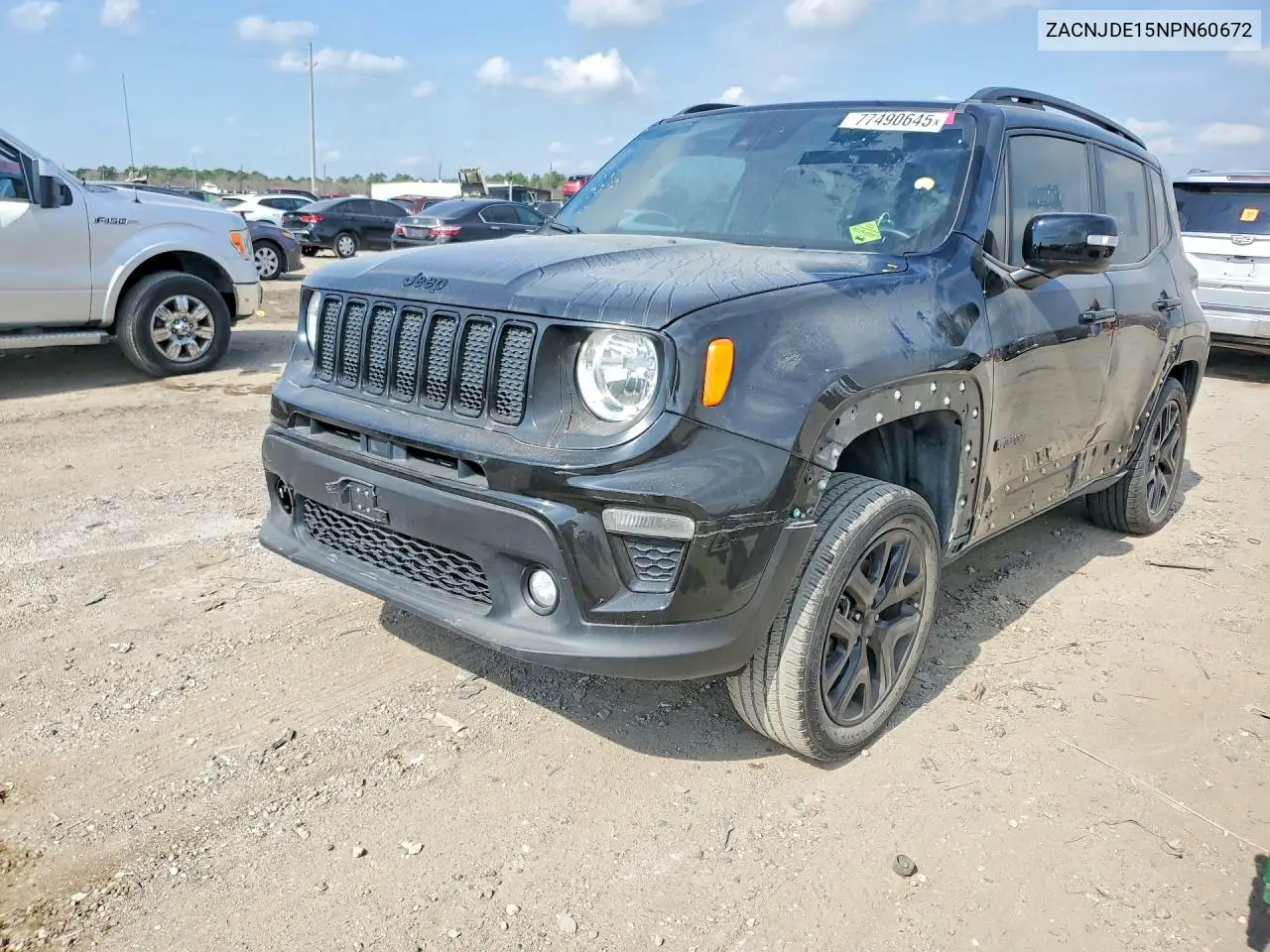2022 Jeep Renegade Altitude 4Wd VIN: ZACNJDE15NPN60672 Lot: 77490645