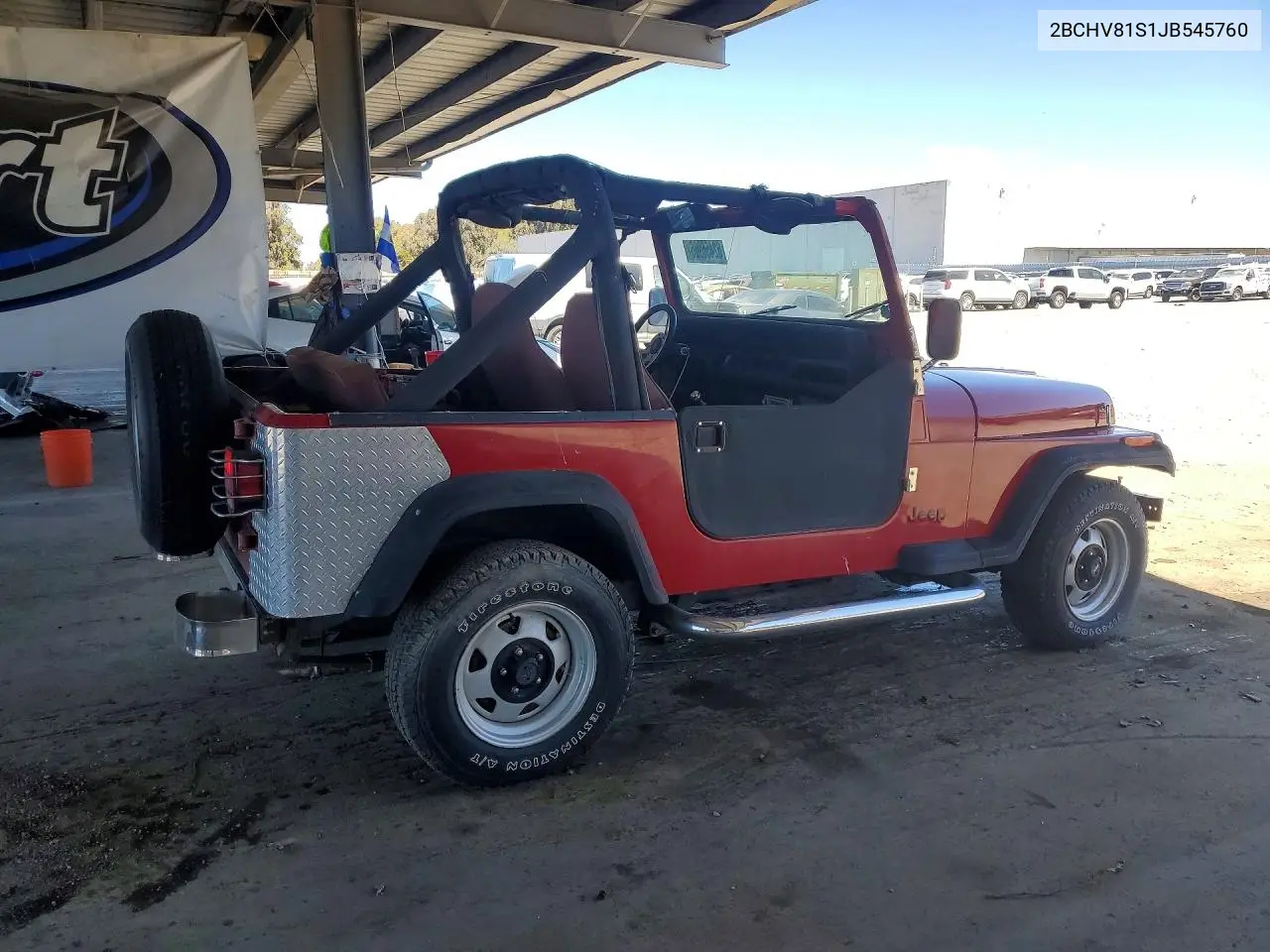 1988 Jeep Wrangler S VIN: 2BCHV81S1JB545760 Lot: 62456906