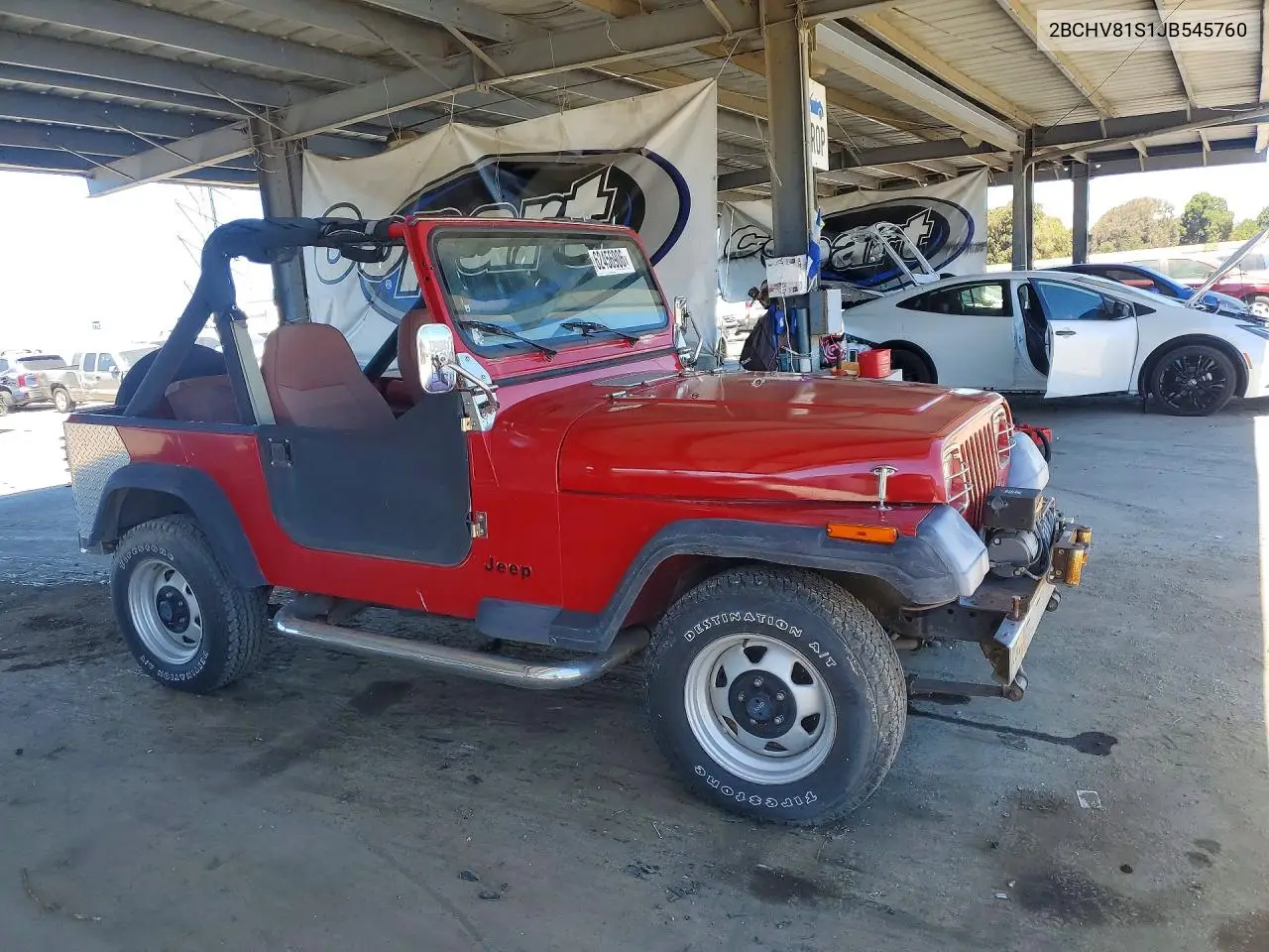 1988 Jeep Wrangler S VIN: 2BCHV81S1JB545760 Lot: 62456906