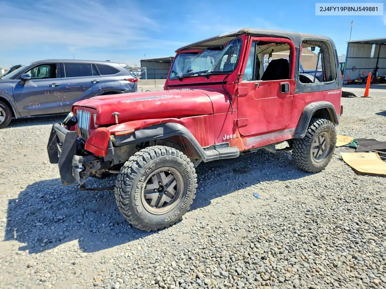 1992 Jeep Wrangler / Yj S VIN: 2J4FY19P8NJ549881 Lot: 57196906