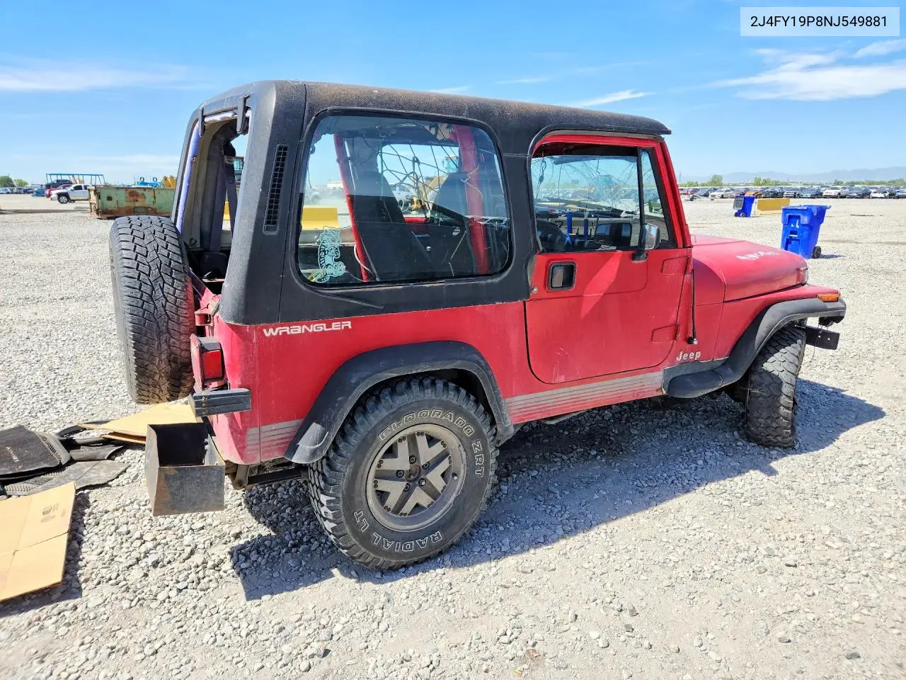 1992 Jeep Wrangler / Yj S VIN: 2J4FY19P8NJ549881 Lot: 57196906