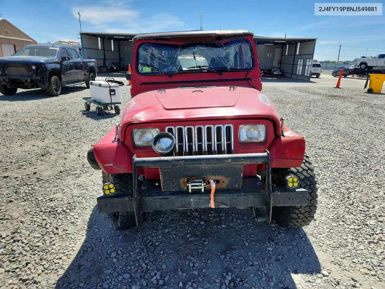 1992 Jeep Wrangler / Yj S VIN: 2J4FY19P8NJ549881 Lot: 57196906